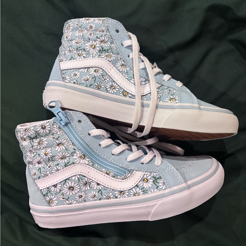 Vans Light Blue Floral High-Top Sneakers